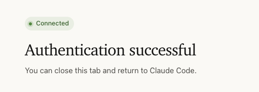 Authentication successful
